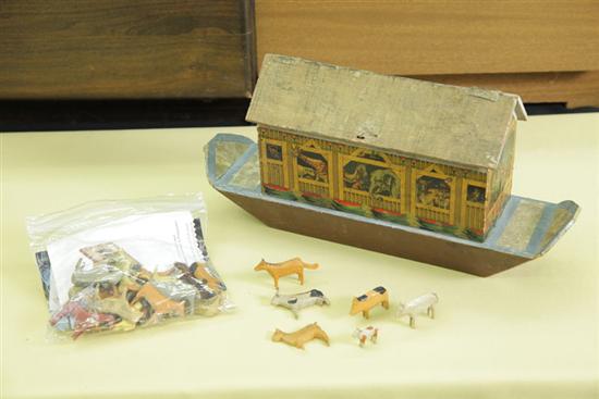 WOOD AND PAPER NOAH'S ARK.