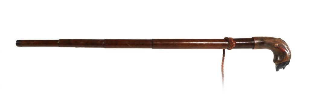 WOOD CANE WALKING STICK W/