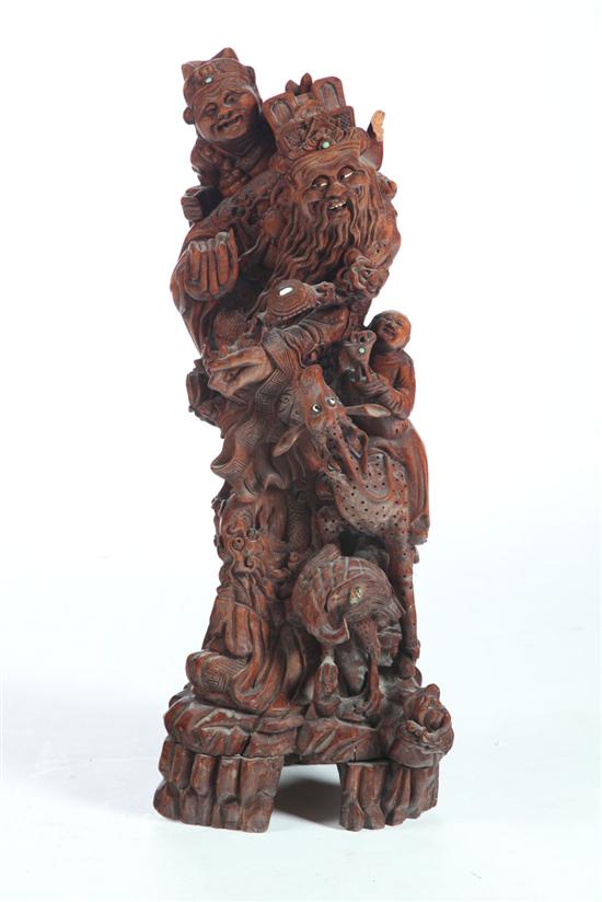 WOOD CARVING.  Asian  20th century