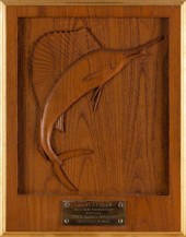 WOOD CARVING BAS RELIEF SWORDF