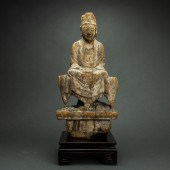 WOOD CARVING OF GUANYIN Wood c
