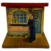 WOOD COTTAGE MECHANICAL BANK -
