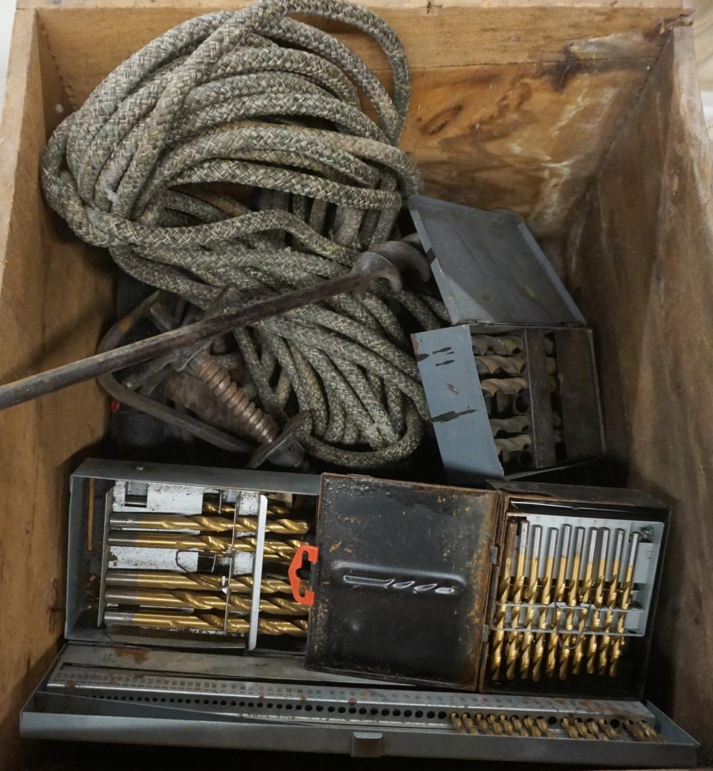 WOOD CRATE WITH TITANIUM DRILL