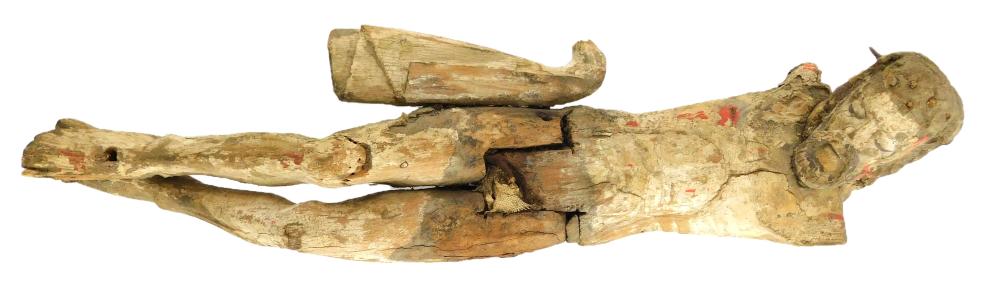 WOOD CRUCIFIXION FIGURE,
