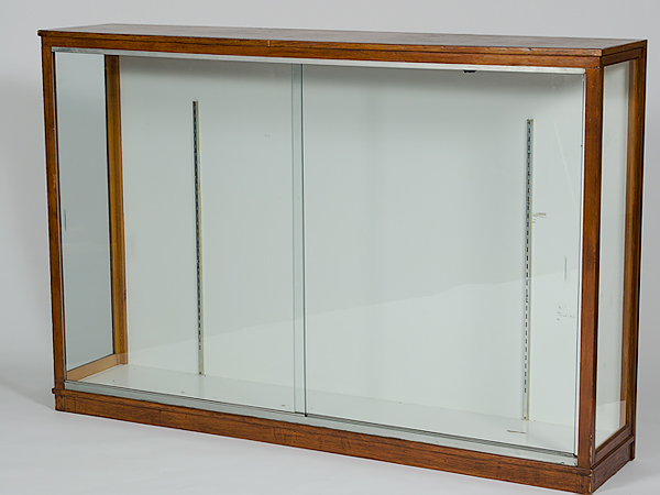 Wood Display Case Wood and glass