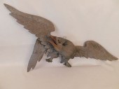 WOOD EAGLE PLAQUE 1964Old carv