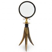 WOOD HORN FOOTED MAGNIFYING GL