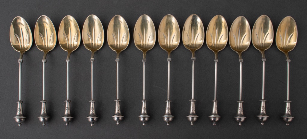 WOOD & HUGHES, AMERICAN COIN SILVER