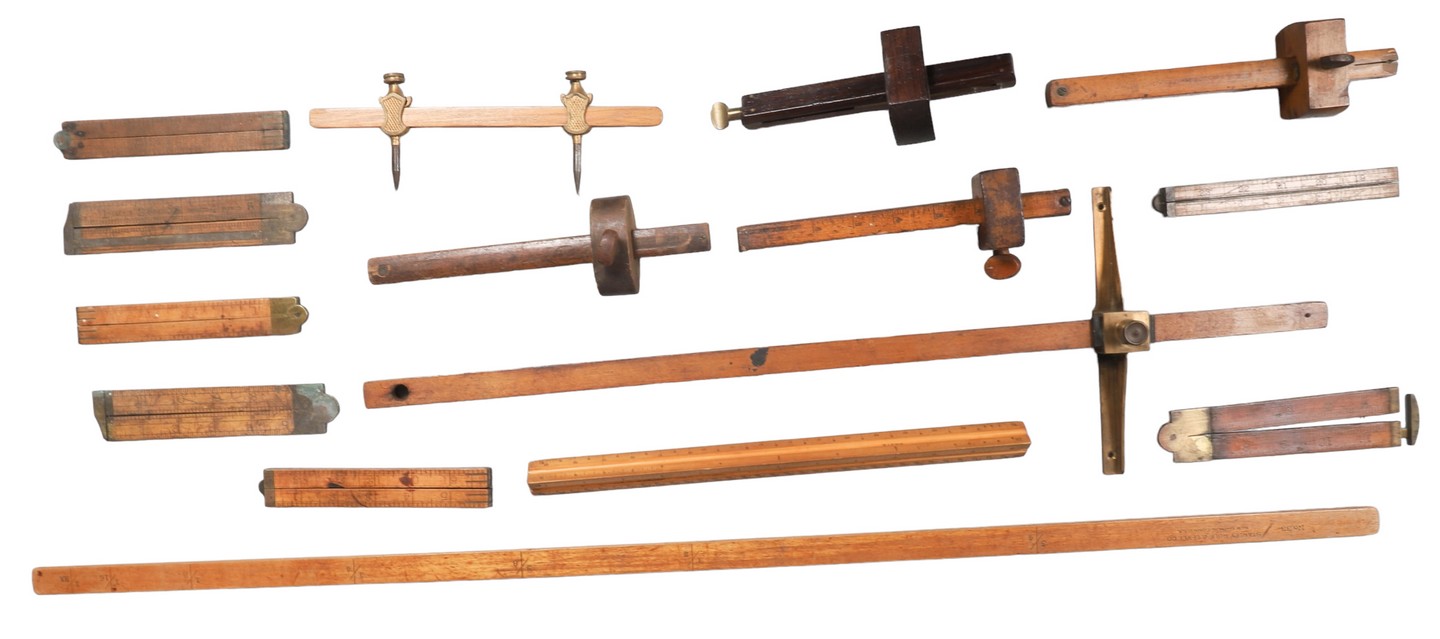 Wood measures and slide measures to