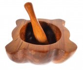 WOOD MORTAR & PESTLEWood bowl
