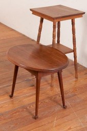 WOOD OCCASIONAL TABLES, TWO (2