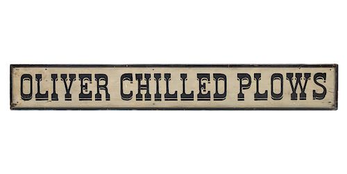 WOOD OLIVER CHILLED PLOWS SIGN IN