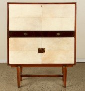 WOOD PARCHMENT CABINET MANNER
