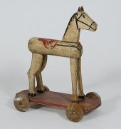 Wood Rocking Horse Pull Toy Ea