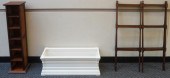 WOOD SHELVES, GATE AND A TWO C