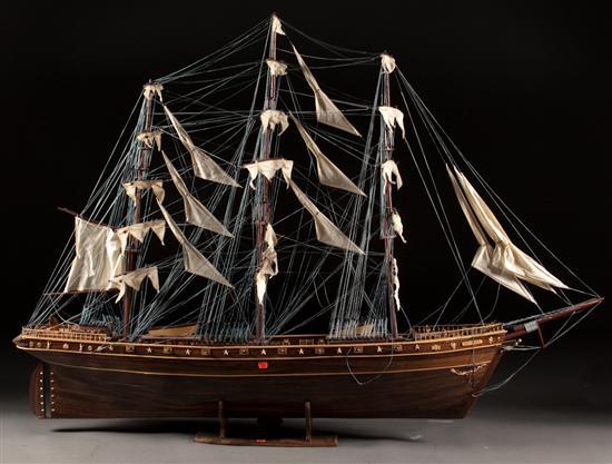 Wood ship model of the "Cutty Sark"