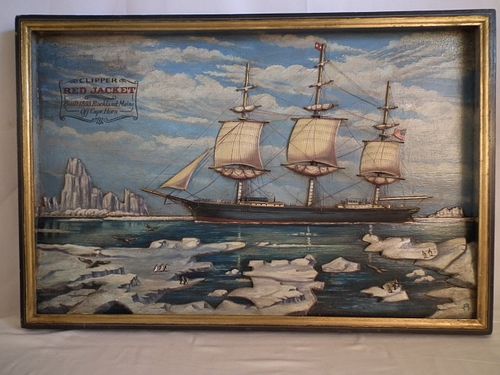 WOOD SHIP PLAQUE RED JACKET20th