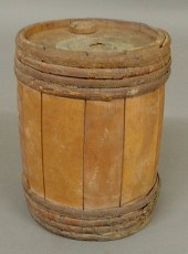 Wood staved black powder keg w