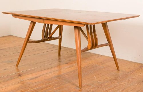 WOOD VENEER MODERN DINING TABLE
