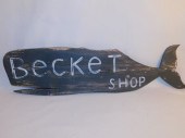 WOOD WHALE SHOP SIGN FROM ALBE