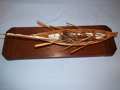 WOOD WHALEBOAT MODELAntique wood