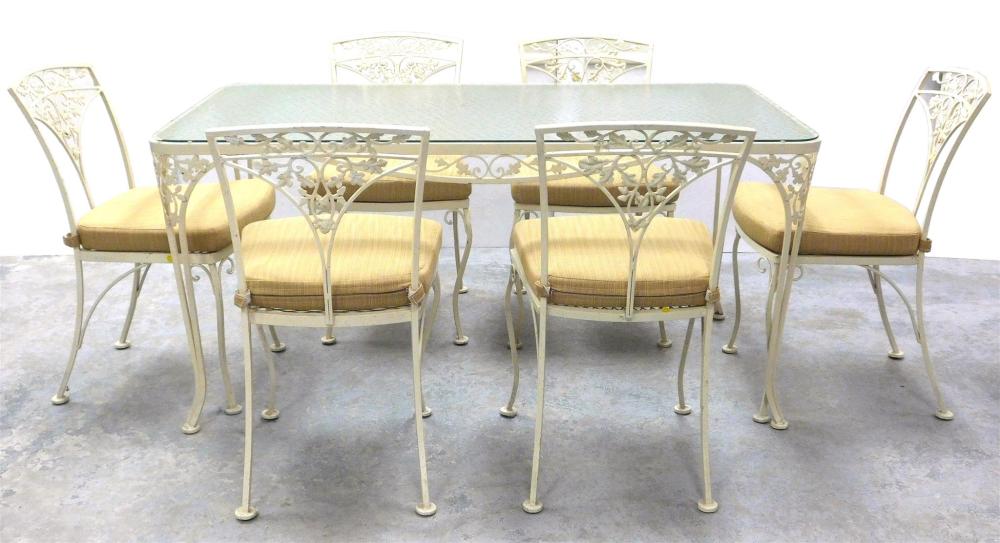 WOODARD METAL PATIO DINING SUITE,
