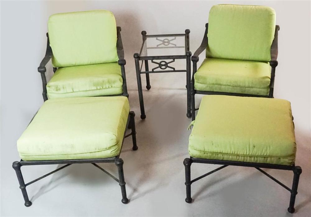 WOODARD OUTDOOR WROUGHT IRON LOUNGE