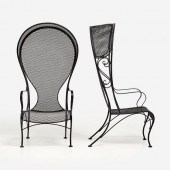 WOODARD PAIR OF CANOPY CHAIRS