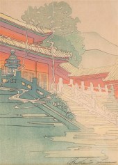 Woodblock print by Bertha Lum,