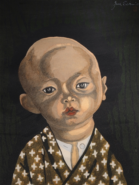 Woodblock print by Junichiro Sekino