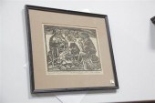 WOODBLOCK PRINT. Depicting Sca