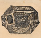 Woodblock print, Takao Hiwasak
