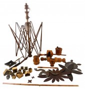 WOODEN AND METAL TOOLS, MOSTLY