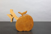 WOODEN APPLE BOX, HIDDEN COMPA