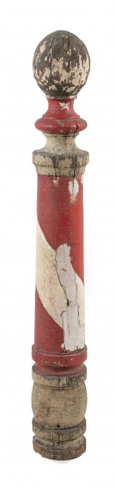 WOODEN BARBER'S POLE HEIGHT 35