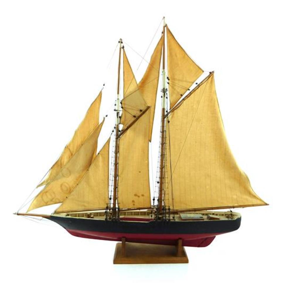 WOODEN BARK MODEL, LATE 19TH/