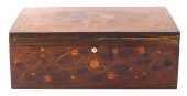 WOODEN BOX/ LAP DESK, AMERICAN