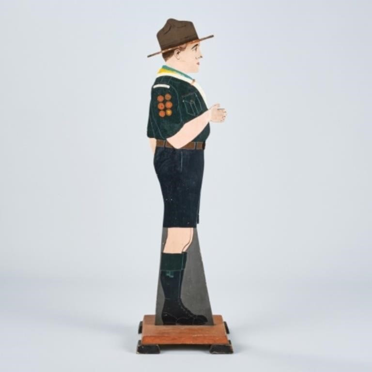 WOODEN BOY SCOUT SERVING HOLDERA