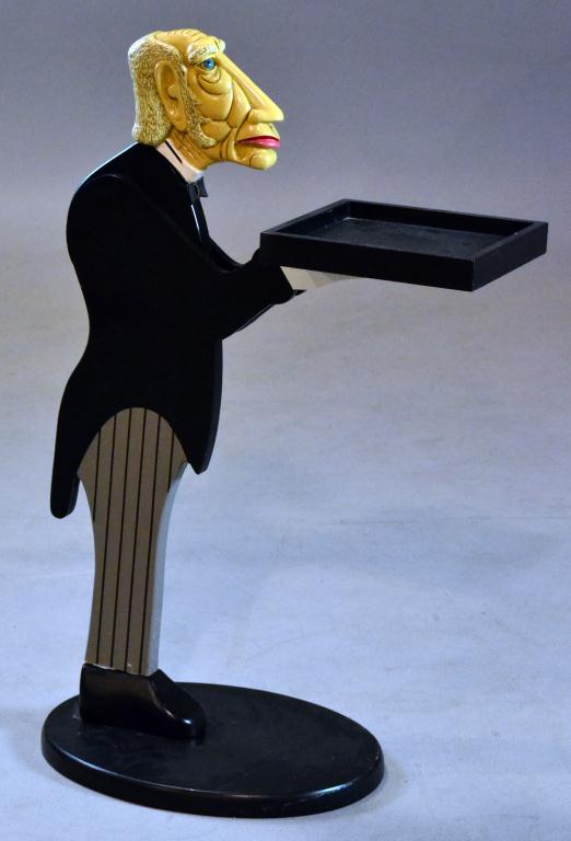 Wooden Butler StandPolychrome