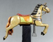 Wooden carousel horse, carved