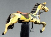 Wooden carousel horse, carved