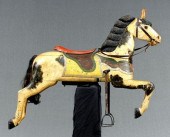 Wooden carousel horse, carved