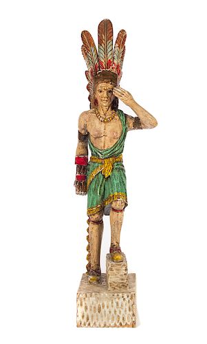 WOODEN CIGAR STORE INDIANMeasures