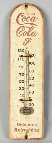 Wooden Coca-Cola Thermometer. 