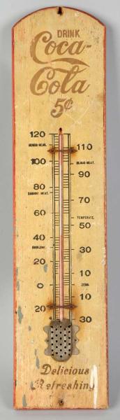 Wooden Coca-Cola Thermometer. 