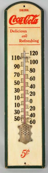 Wooden Coca-Cola Thermometer. 
