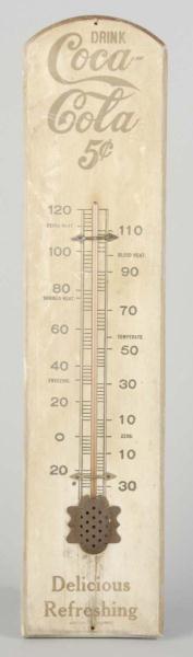 Wooden Coca-Cola Thermometer. 