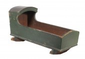 WOODEN DOLL CRADLE Vintage Pai