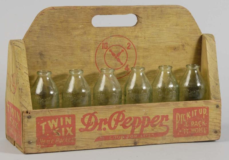 Wooden Dr. Pepper 12-Pack Carrier.