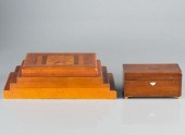 WOODEN DRESSER BOXESTwo antiqu